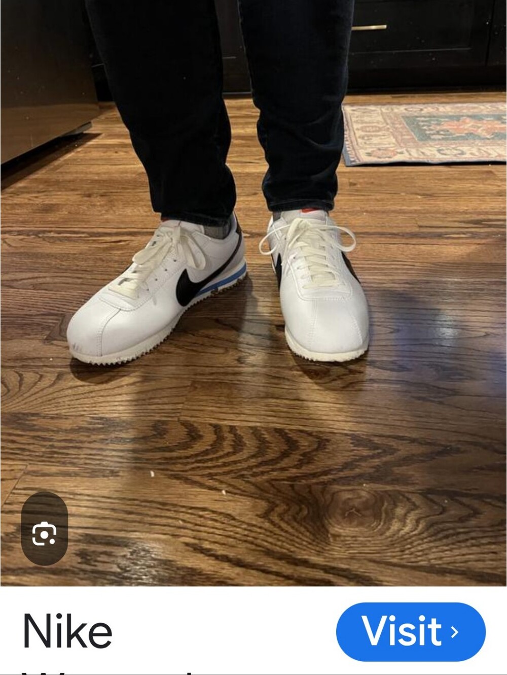 Nike Cortez Women’s Sneakers with Black And White  Swoosh Size 9